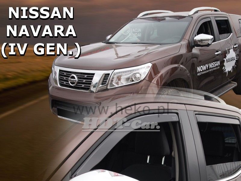 Ofuky oken Nissan Navara Pick up 4D 2014r =>, přední+zadní 4ks