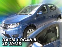 Plexi, ofuky bočních skel Dacia Sandero Stepway II 5D 2012=>, 2ks přední dveře HDT