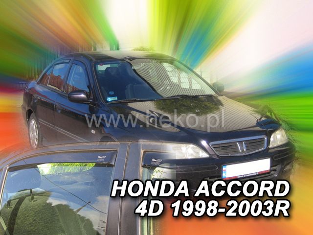 Protiprůvanové plexi, ofuky oken Honda Accord CG 4D 1998-2003 sedan, 4 ks přední+zadní HDT