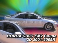 Protiprůvanové plexi, ofuky oken Honda Civic 2D EM2 01-2005r coupe, 2ks přední