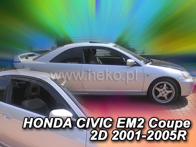 Protiprůvanové plexi, ofuky oken Honda Civic 2D EM2 01-2005r coupe, 2ks přední HDT