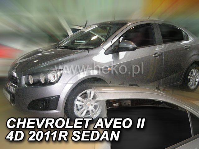 Ofuky oken Chevrolet Aveo 5D 2011R sedan, 4ks přední+zadní