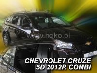 Protiprůvanové plexi, ofuky oken Chevrolet Cruze 5D 2012r combi, 4ks přední+zadní 