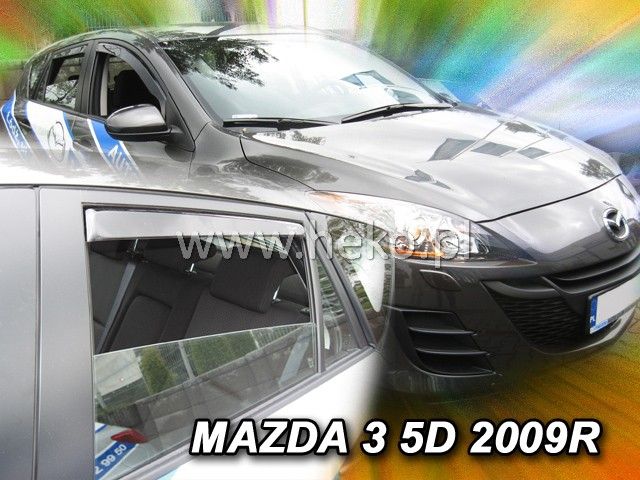 Ofuky oken Mazda 3 5D 2009R => htb, 4 ks přední+zadní