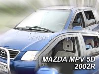 Protiprůvanové plexi, ofuky oken Mazda MPV 5D 2001R =&gt;, 4ks přední+zadní