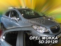 Protiprůvanové plexi, ofuky oken Opel Mokka 5D 2012r =>, 4ks přední+zadní