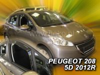 Protiprůvanové plexi, ofuky oken Peugeot 208 5D 2012r =>, 2ks přední