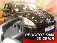 Protiprůvanové plexi, ofuky oken Peugeot 5008 5D 2010r =>, 2ks přední HDT
