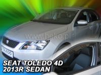 Protiprůvanové plexi, ofuky oken Seat Toledo IV 4D 2013r =>, 2ks přední HDT
