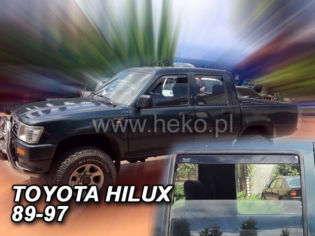 Protiprůvanové plexi, ofuky oken Toyota Hilux 4D N13 1989-1997 R/4 Runner přední+zadní HDT