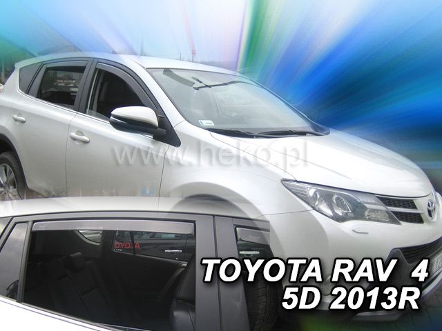 Protiprůvanové plexi, ofuky oken Toyota Rav 4 5D 2012-2019r, 4ks přední+zadní HDT