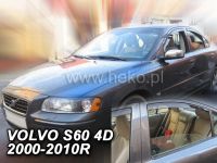 Protiprůvanové plexi, ofuky oken Volvo S60 4D 00R-2010r, 4ks přední+zadní