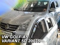 Plexi, ofuky bočních skel VW Golf V Acombi, 5D 2007-2009, přední + zadní HDT