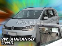 Plexi, ofuky bočních skel VW Sharan 5D 2010 =>, sada 4ks přední + zadní HDT