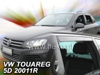 Plexi, ofuky bočních skel VW Touareg 5D 2010, přední + zadní HDT