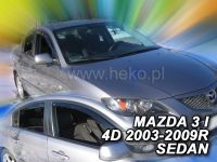 Protiprůvanové plexi, ofuky oken Mazda 3 i 4D 2003-2009R sedan, 4 ks přední+zadní HDT