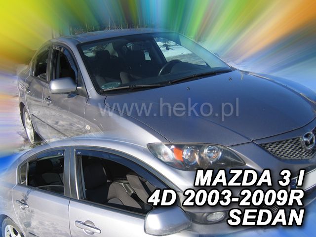 Ofuky oken Mazda 3 i 4D 2003-2009R sedan, 4 ks přední+zadní