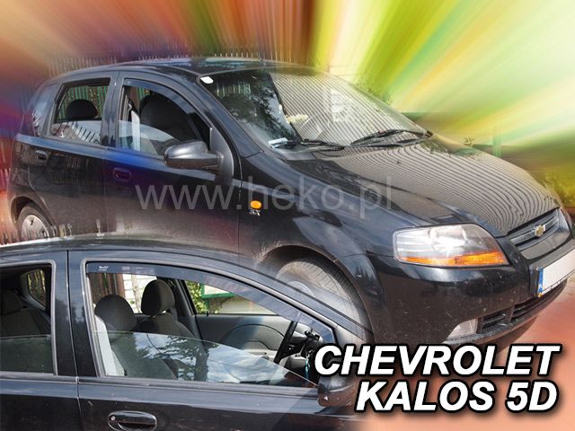 Ofuky oken Chevrolet Kalos 5D 04-2008r, 2ks přední