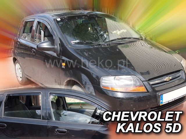 Ofuky oken Chevrolet Kalos 5D 2004-2008r, 4ks přední+zadní