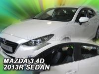 Protiprůvanové plexi, ofuky oken Mazda 3 4/5D 2013R =&gt; sed/htb, 4 ks přední+zadní