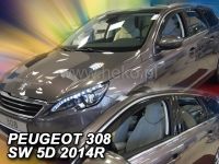 Protiprůvanové plexi, ofuky oken Peugeot 308 II 5D 2013r => combi, 4ks přední+zadní