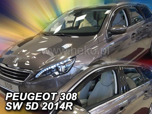 Ofuky oken Peugeot 308 II 5D 2013r => combi, 4ks přední+zadní