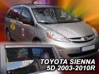 Protiprůvanové plexi, ofuky oken Toyota Sienna 5D 2003-2010r, 4ks přední+zadní