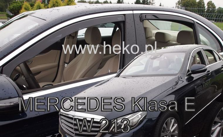 Protiprůvanové plexi, ofuky oken Mercedes E W213 4D 2016R =>, 4ks přední+zadní HDT