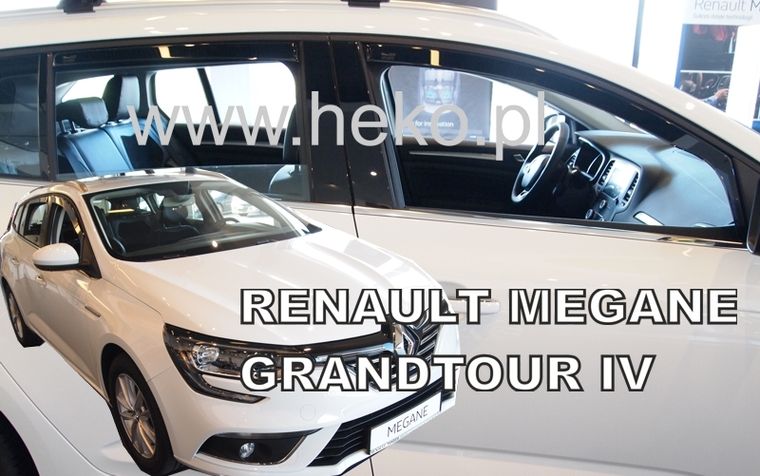 Protiprůvanové plexi, ofuky oken Renault Megane IV 5D 2016r =>, 4ks přední+zadní HDT