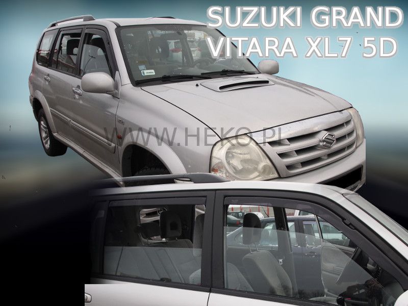 Plexi, ofuky bočních skel Suzuki Grand Vitara 5D XL7 98-2005r, 4ks přední+zadní HDT