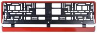 Rámeček SPZ CHROM STRIP metallic červená, plastová podložka pod tabulku registrační značky červená 1ks Compass