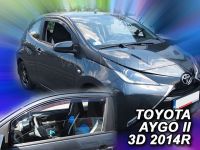 Plexi, ofuky bočních skel Toyota Aygo II 3D 2014r =>
