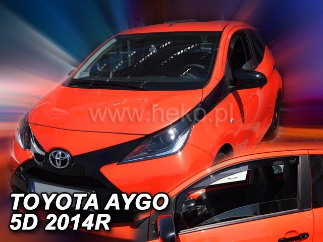 Plexi, ofuky bočních skel Toyota Aygo II 5D 2014r => HDT