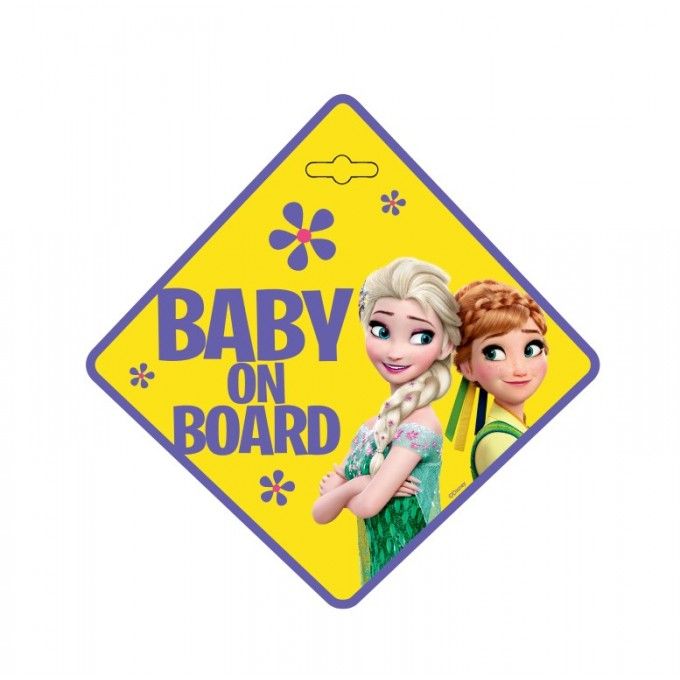 Dítě v autě na přísavku Frozen Ledové Království, baby on board 13 x 13 cm Disney