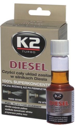 K2 DIESEL 50 ml - aditivum do paliva (obnovuje výkon motoru, snižuje emisní hodnoty) ET312 K2 (Poland)