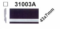 Samolepící lišta černá , 1x chromovaný proužek, 5m, 43x7mm, 31003A/5