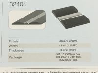 Samolepící lišta černá, 1xchromovaný proužek, 5m, 43x3,5mm, 32404/5