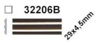 Samolepící lišta černá, 2x chromovaný proužek, 5m, 29x4,5mm, 32206B