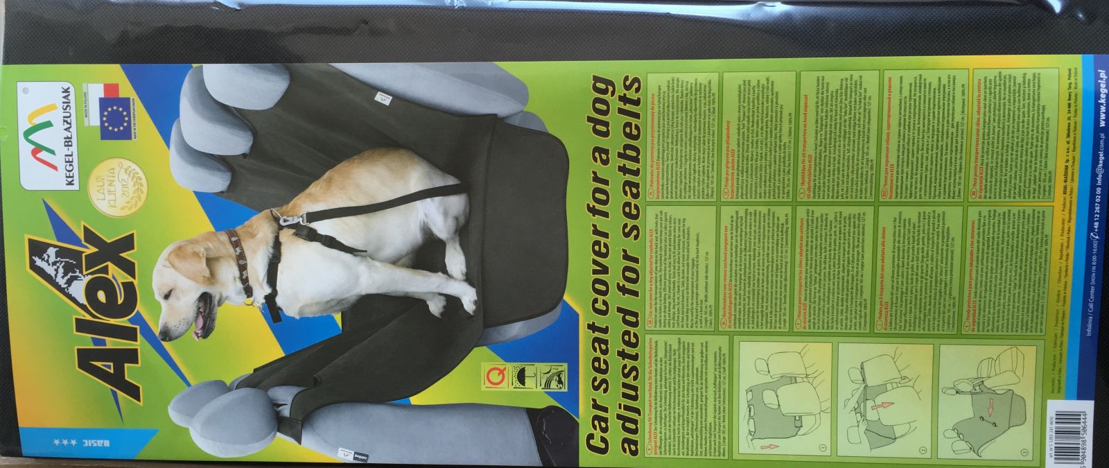 Autopotah mezi sedadla pro přepravu psa pro bezp. pasy ALEX KEGEL-BŁAŻUSIAK