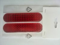 Samolepka na zrcátko poloplast - červená,2,5x10,5cm   A-CZ-090