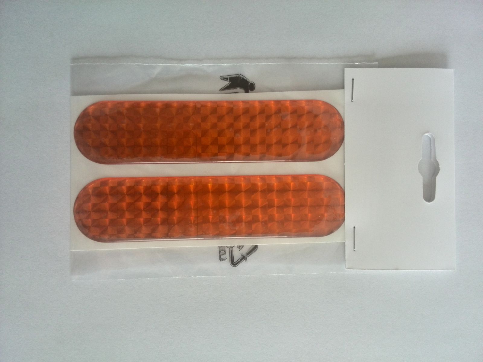 Samolepka na zrcátko poloplast - oranžová 2,5x10,5cm