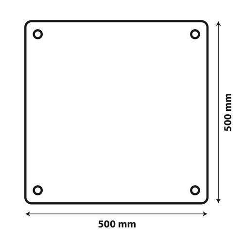 Reflexní výstražná tabule pro nadrozměrný náklad, hliníková, 50x50cm, homologace E, 66102