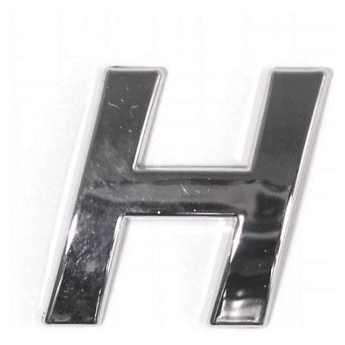 Znak H samolepící PLASTIC 3D, 26mm