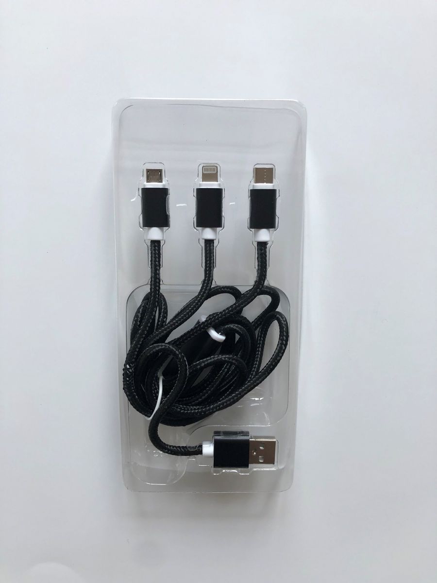 Kabel USB 3v1 s konektory Apple, microUSB, USB-C 70107