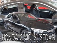 Protiprůvanové plexi, ofuky oken Honda Civic sedan 5D 2017r => přední+zadní