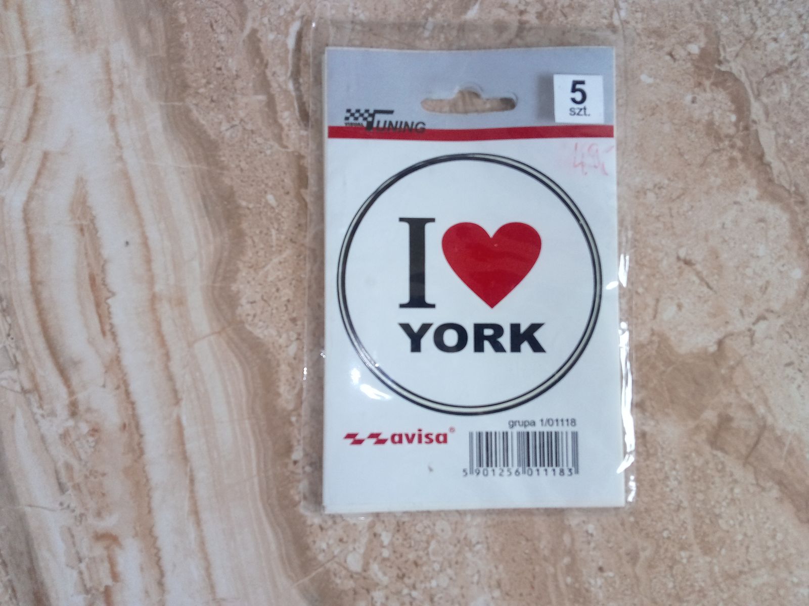 SAMOLEPÍCÍ DEKORY I love York 1ks AVISA