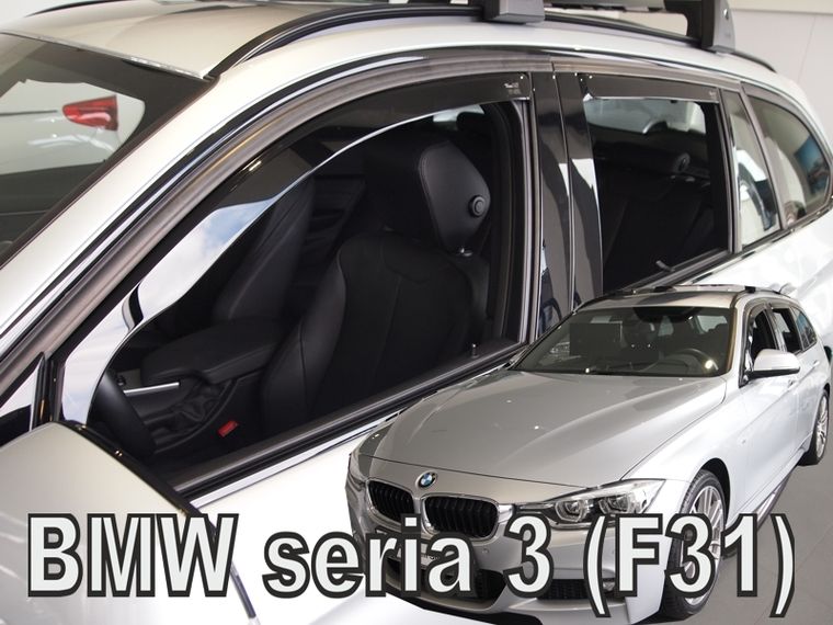 Protiprůvanové plexi, ofuky oken BMW serie 3 F31 5D 2012R => combi, sada přední + zadní HDT