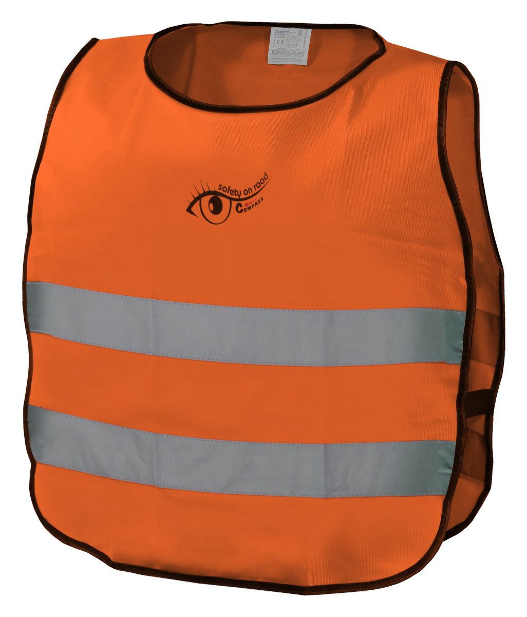 Dětská oranžová výstražná vesta S.O.R. EN 1150 Compass