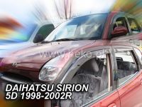 Plexi, ofuky Daihatsu Sirion 5D 98--02R + zadní HDT