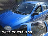 Plexi, ofuky OPEL Corsa B 5D, 93-2001, přední + zadní HDT